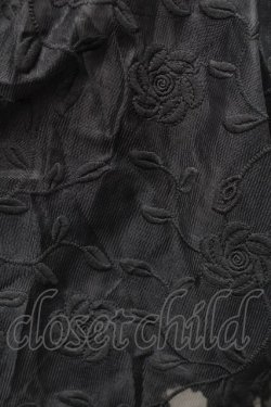 画像4: DARK IN LOVE / ベロア＆チュール切替ワンピース  黒 S-25-11-20-052-PU-OP-AS-ZS