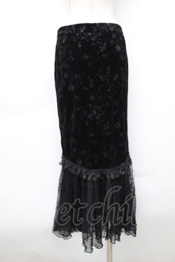 画像2: DARK IN LOVE / ベロアロングスカート  黒 S-25-11-20-053-PU-SK-AS-ZS