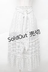 axes femme / ストライプフラワー柄スカート  オフ S-25-11-20-056-AX-SK-HR-ZS