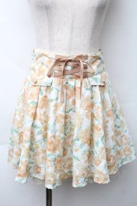 axes femme / バラプリントキュロット  アイボリー S-25-11-20-057-AX-PA-HR-ZS