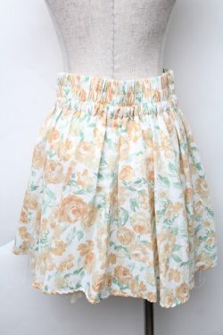 画像2: axes femme / バラプリントキュロット  アイボリー S-25-11-20-057-AX-PA-HR-ZS