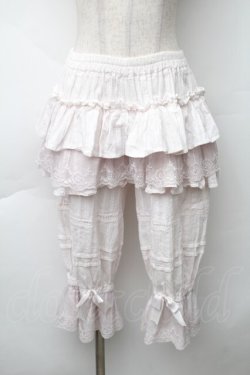 画像1: 中国ロリータ / 裾刺繍ドロワーズ  ピンク S-25-11-20-058-LO-PA-AS-ZS