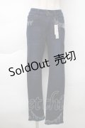axes femme / シャンデリア刺繍デニムパンツ  インディゴ S-25-11-20-059-AX-PA-HR-ZS