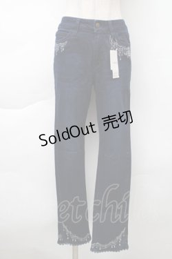 画像1: axes femme / シャンデリア刺繍デニムパンツ  インディゴ S-25-11-20-059-AX-PA-HR-ZS