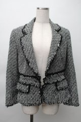 PINK HOUSE / ツイードジャケット  黒ｘ白 S-25-11-20-009-LO-JA-AS-ZS