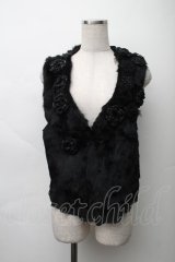 INGEBORG / ラビットファーベスト  黒 S-25-11-20-010-LO-TO-AS-ZS