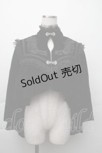 DARK IN LOVE / ベロアケープ  黒 S-25-11-20-013-PU-JA-AS-ZS