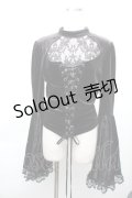 DARK IN LOVE / ベロア姫袖トップス  黒 S-25-11-20-018-PU-TO-AS-ZS