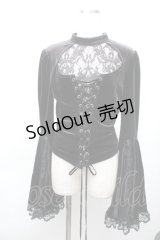 DARK IN LOVE / ベロア姫袖トップス  黒 S-25-11-20-018-PU-TO-AS-ZS