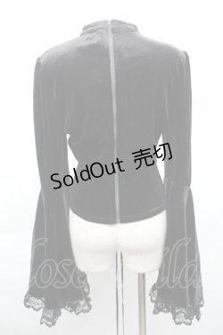 画像2: DARK IN LOVE / ベロア姫袖トップス  黒 S-25-11-20-018-PU-TO-AS-ZS