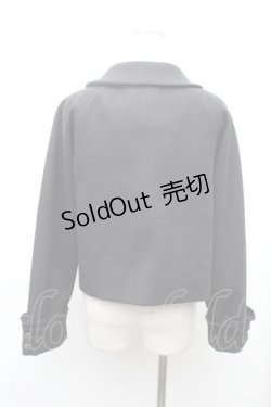 画像2: axes femme / 袖フリルピーコート  黒 S-25-11-20-021-AX-CO-HR-ZS