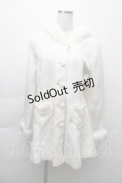 画像1: BABY,THE STARS SHINE BRIGHT / COAT うさみみシャギーコート  オフ S-25-11-20-023-BA-CO-ET-ZS