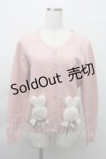 PINK HOUSE / クッキーラビッツモチーフニットカーディガン  ピンク S-25-11-20-024-LO-TO-AS-ZS