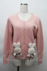 画像1: PINK HOUSE / クッキーラビッツモチーフニットカーディガン  ピンク S-25-11-20-024-LO-TO-AS-ZS (1)