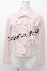 axes femme / スピンドルデニムジャケット  ピンク S-25-11-20-003-AX-JA-HR-ZS