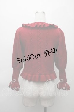 画像2: 中国ロリータ / キャットドットニットカーディガン  赤 S-25-11-20-027-LO-TO-AS-ZS