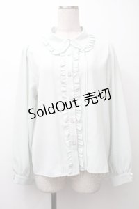 axes femme / ロマンティックフリルブラウス  ミント S-25-11-20-028-AX-BL-HR-ZS