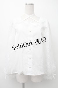 Lovely Tency / alsチョーカーレースブラウス  白 S-25-11-20-029-LO-BL-HR-ZS