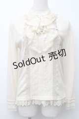 axes femme / レースBigリボンカットソー  キナリ S-25-11-20-030-AX-TO-HR-ZS
