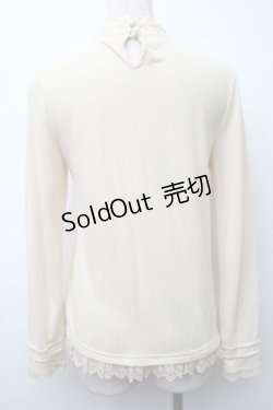 画像2: axes femme / レースBigリボンカットソー  キナリ S-25-11-20-030-AX-TO-HR-ZS