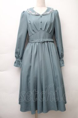 画像1: Filvoir / パンジー刺繍ワンピース  グリーン S-25-11-20-035-LO-OP-AS-ZS