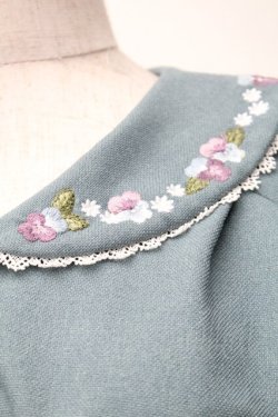 画像3: Filvoir / パンジー刺繍ワンピース  グリーン S-25-11-20-035-LO-OP-AS-ZS