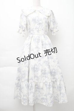 画像1: m petit by misako / トワルドジュイワンピース S オフｘ青 S-25-11-20-036-LO-OP-AS-ZS