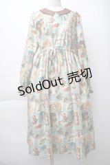 Perla nell' ostrica / ヴィンテージキャット襟付ワンピース  ミント S-25-11-20-038-EL-OP-HR-ZS