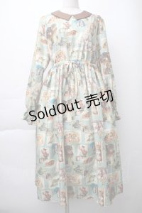 Perla nell' ostrica / ヴィンテージキャット襟付ワンピース  ミント S-25-11-20-038-EL-OP-HR-ZS