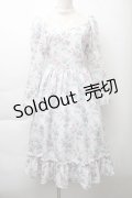 Kurumi Collaboration / KRハナジゴスリーブワンピース S 白 S-25-11-20-039-LO-OP-HR-ZS