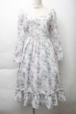 画像1: Kurumi Collaboration / KRハナジゴスリーブワンピース S 白 S-25-11-20-039-LO-OP-HR-ZS