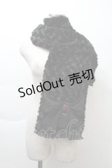 axes femme / ローズブーケリボンマフラー  黒 S-25-11-21-006-AX-ZA-HR-ZS