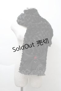 axes femme / ローズブーケリボンマフラー  黒 S-25-11-21-006-AX-ZA-HR-ZS