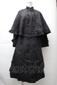 hoshibako / オースティンコートワンピース  黒 S-25-11-21-052-PU-OP-HR-ZS