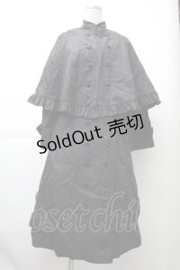 hoshibako / オースティンコートワンピース  黒 S-25-11-21-052-PU-OP-HR-ZS