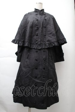 画像1: hoshibako / オースティンコートワンピース  黒 S-25-11-21-052-PU-OP-HR-ZS