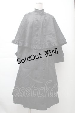 画像1: hoshibako / オースティンコートワンピース  黒 S-25-11-21-052-PU-OP-HR-ZS