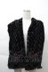 画像2: axes femme / ローズブーケリボンマフラー  黒 S-25-11-21-006-AX-ZA-HR-ZS (2)