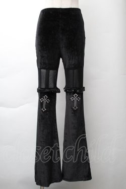 画像1: GOTH / ベロアパンツ  黒 S-25-11-21-054-GO-PA-AS-ZS