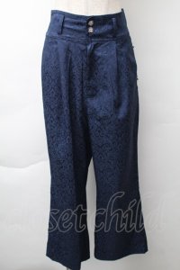 axes femme / ハイウエストジャガードパンツ  紺 S-25-11-21-057-AX-PA-HR-ZS