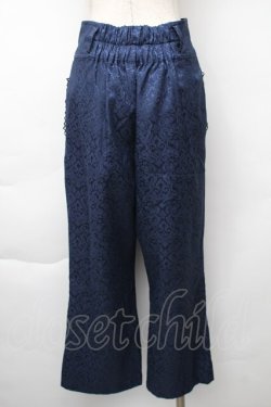 画像2: axes femme / ハイウエストジャガードパンツ  紺 S-25-11-21-057-AX-PA-HR-ZS