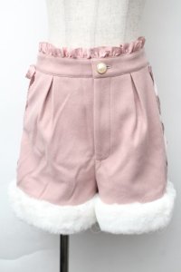 Secret Honey / 裾ファーキュロット  ピンク S-25-11-21-060-CA-PA-AS-ZS