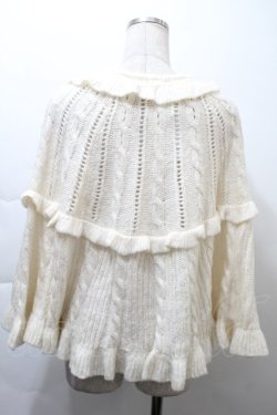 画像2: axes femme / フレアニットケープ  オフ S-25-11-21-011-AX-TO-AS-ZS