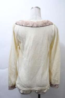 画像2: axes femme / ネコデザインプルオーバー  ベージュ S-25-11-21-014-AX-TO-HR-ZS