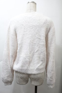 画像2: axes femme / リボン付フェザーニットカーディガン  オフ S-25-11-21-016-AX-TO-HR-ZS