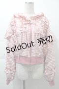 axes femme Kawaii / フリルフーディブルゾン  ピンク S-25-11-21-023-AX-JA-HR-ZS