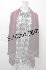 axes femme / シャツレイヤードチュニック  ワイン S-25-11-21-025-AX-BL-HR-ZS