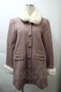 Ank Rouge / ファー襟コート  ピンクベージュ S-25-11-21-031-CA-CO-HR-ZS