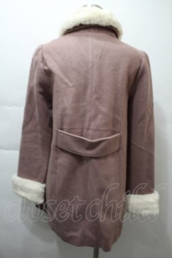 画像2: Ank Rouge / ファー襟コート  ピンクベージュ S-25-11-21-031-CA-CO-HR-ZS