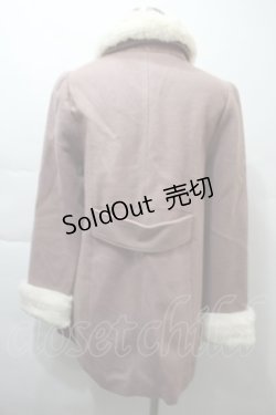 画像2: Ank Rouge / ファー襟コート  ピンクベージュ S-25-11-21-031-CA-CO-HR-ZS